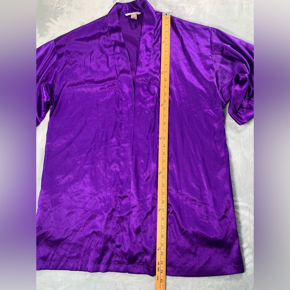 Victoria's Secret Vibrant Purple Satin Shirt - Picture 9 of 16